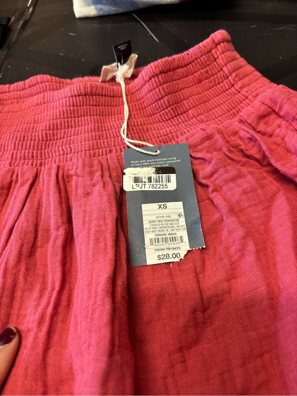 Universal Thread Rose Pink Eyelet Hem Smocked Mini Skirt b214 - Picture 5 of 5